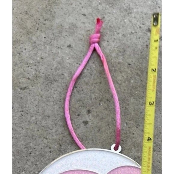 Vintage Barbie World of Barbie Pink/White Glitter Round Ornament Mattel 2022 - Picture 4 of 7